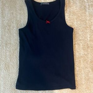 Brandy Melville Black Tank Top with Red Accent